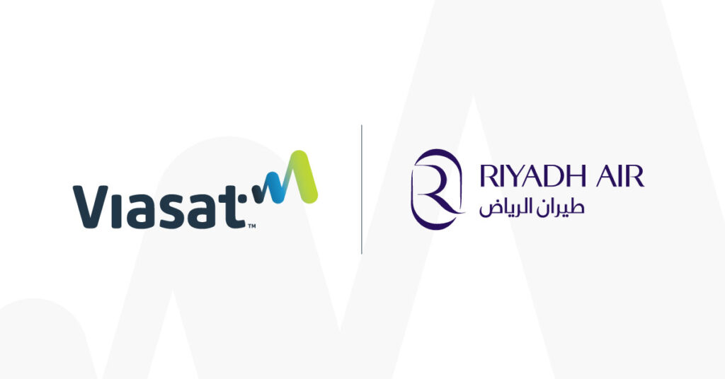 Viasat and Riyadh Air logos