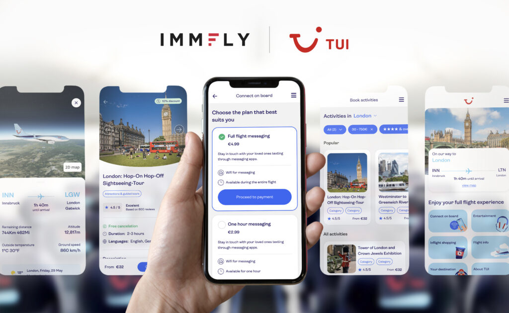 WhatsApp connectivity takes center stage in the new TUI digital inflight experience, powered by Immfly