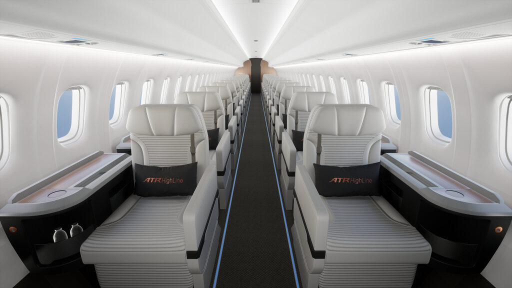 Geven's ETEREA fits nicely inside the ATR, and could soon fly for JSX (and will fly for Air Tahiti and Berjaya Air)