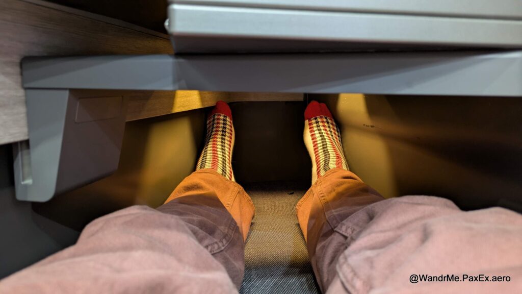 Foot well is gonna foot well, but even with the taper there's decent space for toes  on board ANA's new THE Room FX on the 787-9