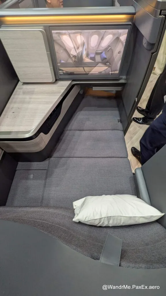 Bed mode of THE Room FX, planned to fly on ANA's 787-9 fleet from 2026