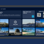 IFE screen with content tiles