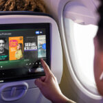 Spotify on the in-seat IFE system of a plane