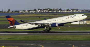 A Delta A330-300 departs Boston Logan (CC BY-SA 2.0/Flickr) https://www.flickr.com/photos/757200er/53373651366/
