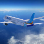 rendering of a flydubai 787 flying away