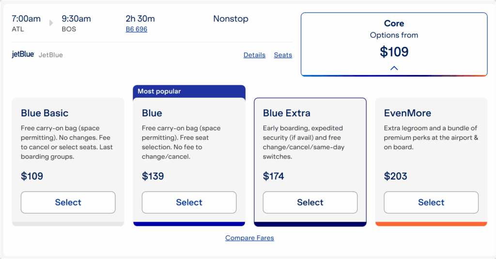 fare details atl-bos