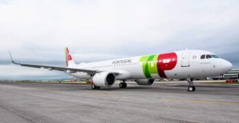 TAP A321LR on a taxiway