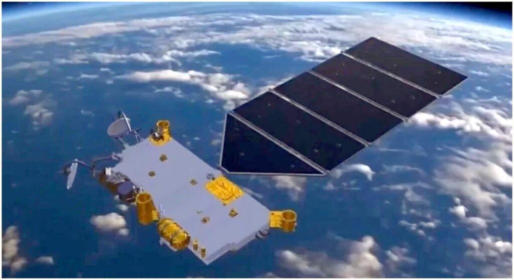 Rendering of a Quianfan/Spacesail satellite in orbit.