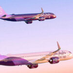 Rendering of two A321neo aircraft in the Riyadh Air livery