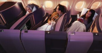 Moderately notable on United's new A321XLR layout: The front row is just another Polaris suite, no special extra space on offer. (image via United)