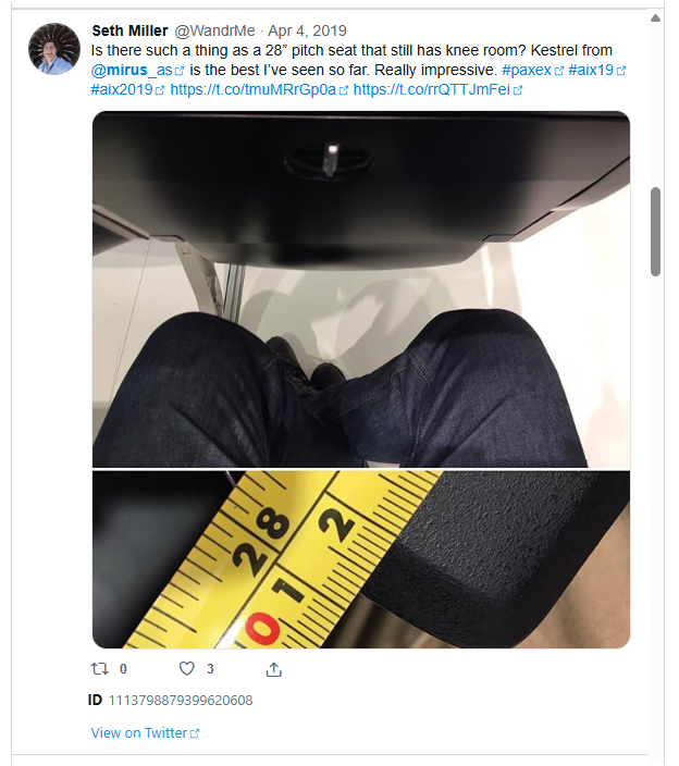 Screenshot of a twitter post with an image showing a tape measure indicating 28
