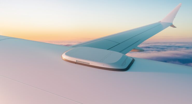 rendering of an ESA atop an airplane