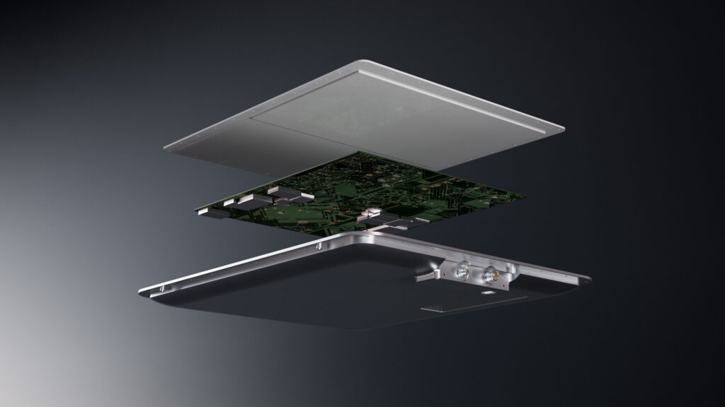 exploded view of an ESA antenna