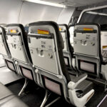 Recaro's R1 and R2 seats offer sustainability features including upcycled fishing nets on the literature pocket, now set to fly with Iberia (image via Recaro)