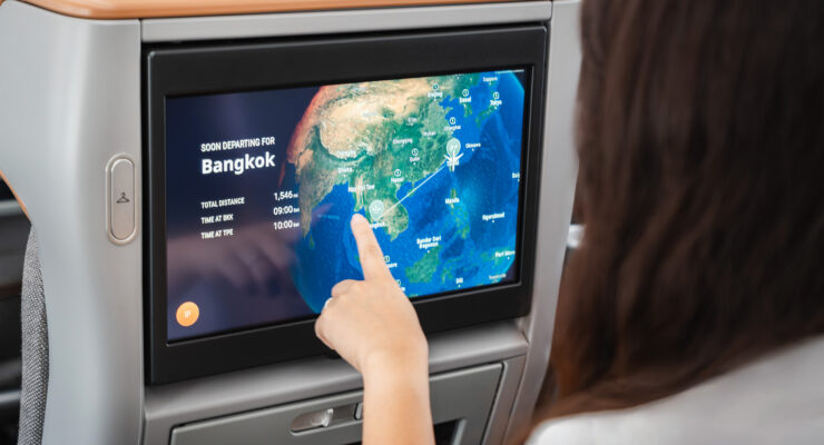 The new Arc inflight map from Panasonic Avionics will soon fly on EVA Air's long-haul fleet