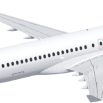 Rendering of a Bermudair A220 with a colorful, tropical tail.