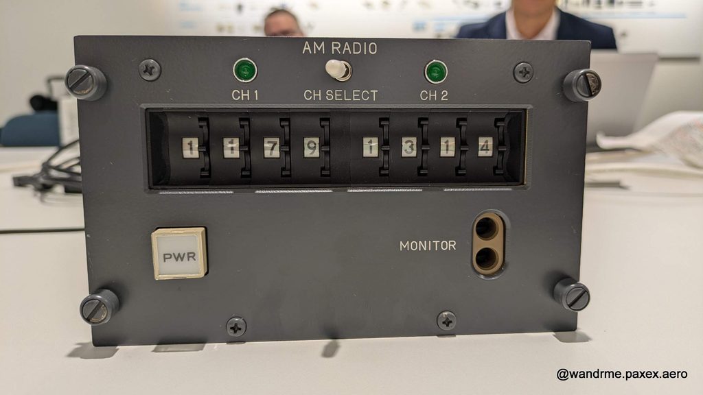 One of the first aviation pieces produced by what is now the Panasonic Avionics group: An AM radio for inflight entertainment.