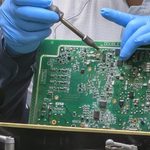 Automation helps speed production, but some soldering work for the Astrova screen assemblies is still performed by hand where necessary.