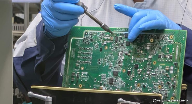 Automation helps speed production, but some soldering work for the Astrova screen assemblies is still performed by hand where necessary.